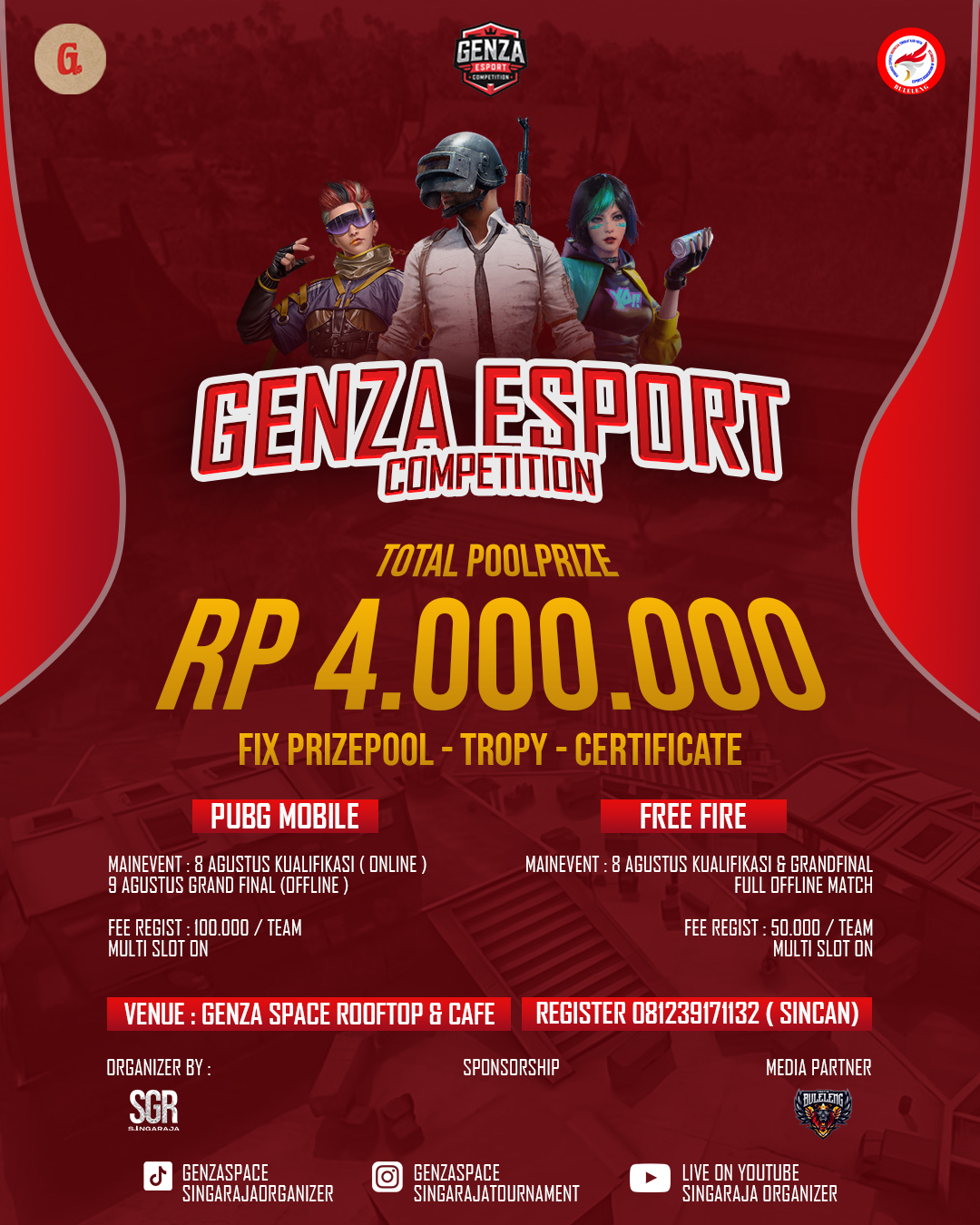 GEC By Singaraja Organizer FREE FIRE POT 3